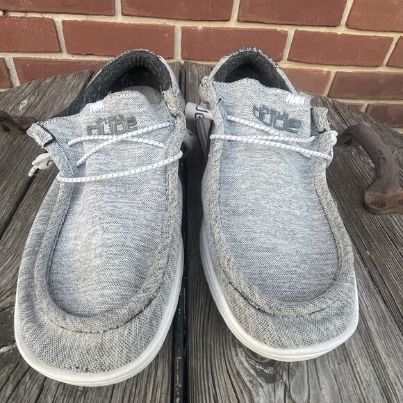 Hey Dude Wally Free Galaxy Gray Men’s Size 9 Slip On Loafers Casual Shoes - Picture 3 of 12